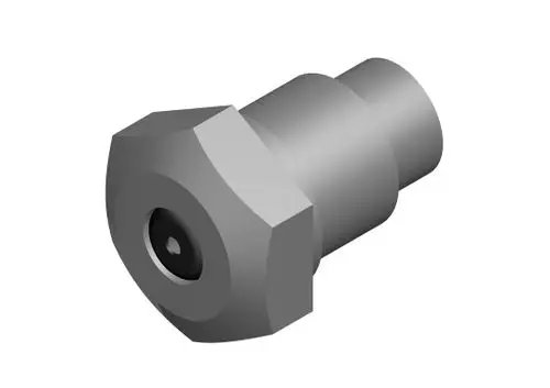 BOSCH Zünddüse in metallischer Ausführung, mit sechseckigem Kopf und zylindrischem Körper, zur Verwendung in Zündsystemen.